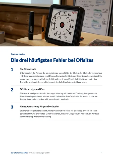 Die drei häufigsten Fehler bei Offsites