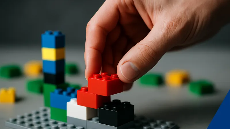 Hand baut LEGO Serious Play Workshop-Turm