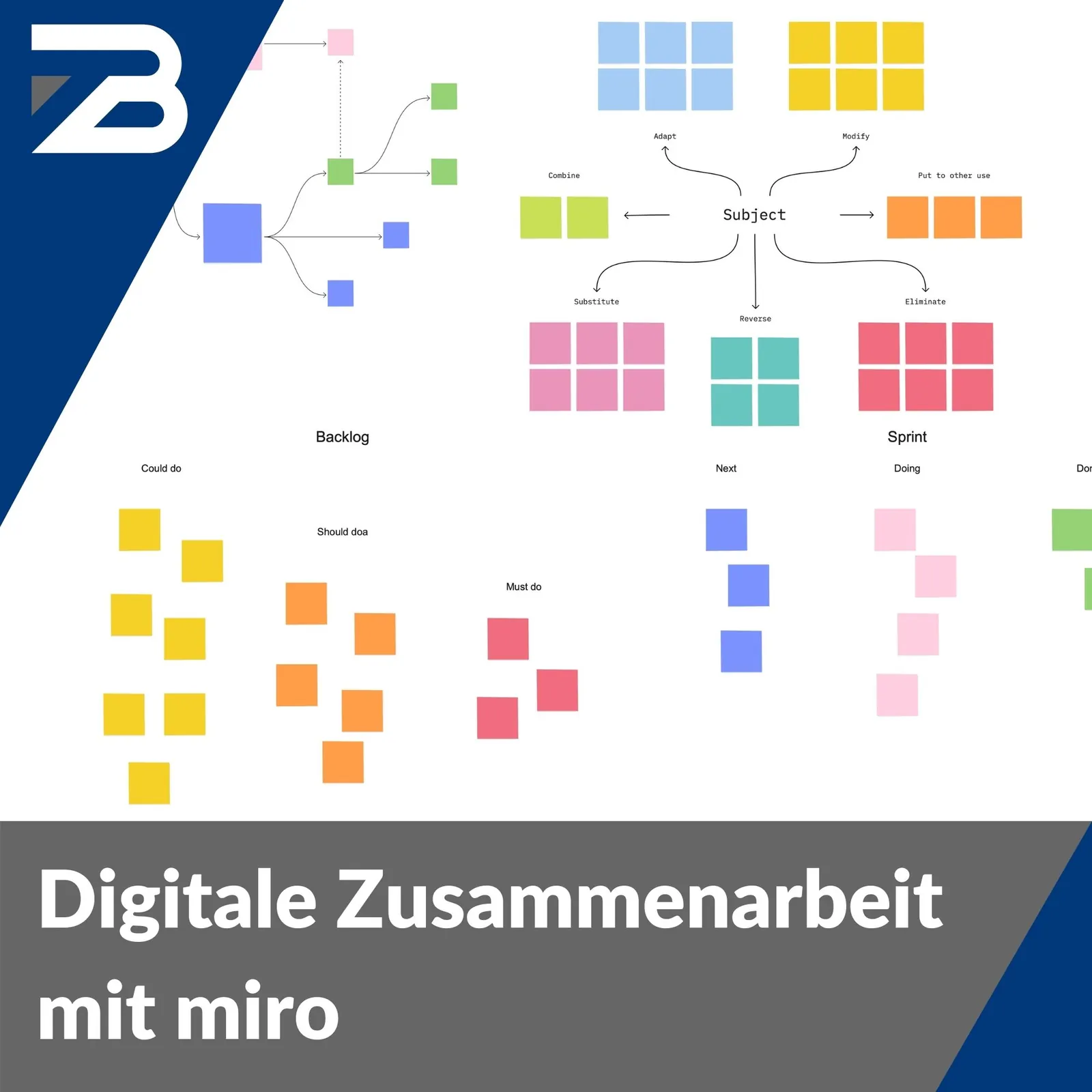 Büchinger Logo: Blaues Symbol und Schriftzug